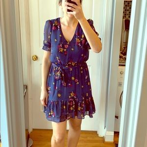 Express Floral Flouncy Dress